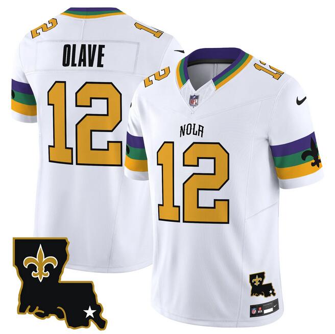Men's New Orleans Saints ACTIVE PLAYER Custom White 2024 F.U.S.E. Vapor Limited Stitched Jersey Men's New Orleans Saints ACTIVE PLAYER Custom White 2024 F.U.S.E. Vapor Limited Stitched Jersey